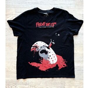 Friday the 13th Graphic T-Shirt Final Chapter Jason Voorhees Black 2XL Horror
